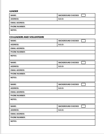 Troop Leader Planner 2024 - 2025  